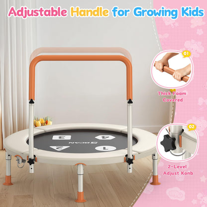 BCAN BT1 36'' Toddler Trampoline, ASTM Certified-Foldable Mini Trampolines for Kids Ages 1-6