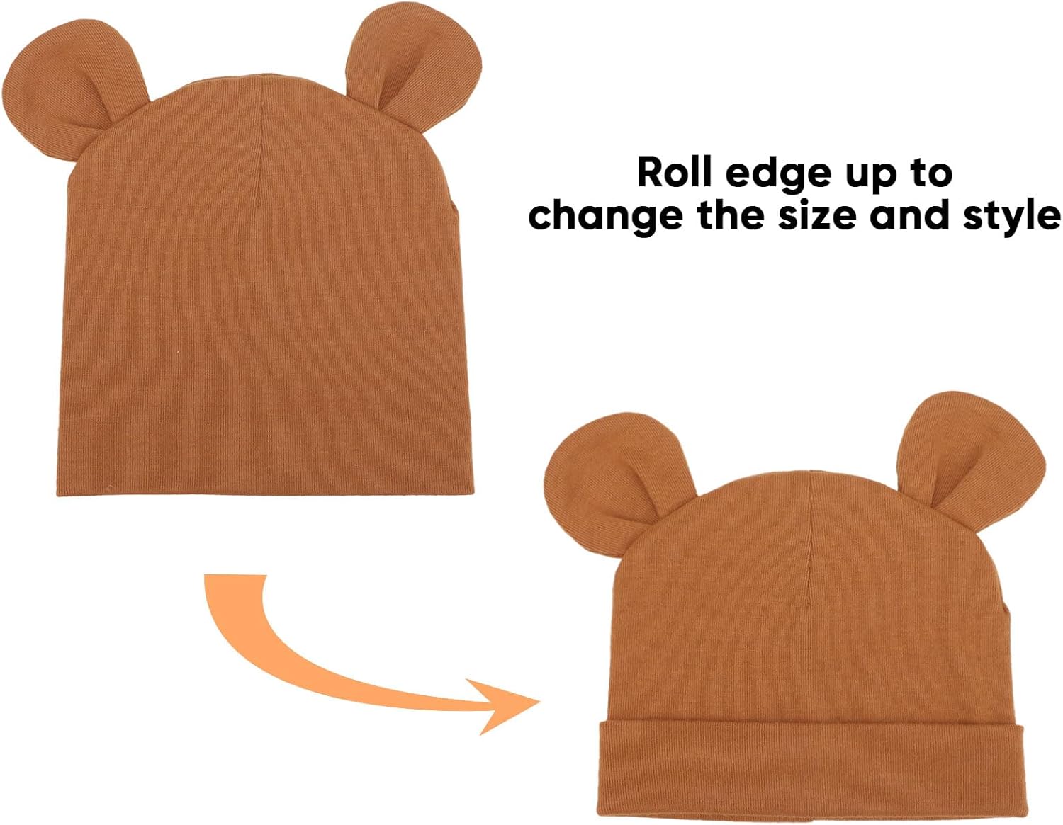 DRESHOW BQUBO 4 Pieces Baby Beanie Newborn Toddler Soft Cute Knit Hat Hospital Hats for Baby Boys