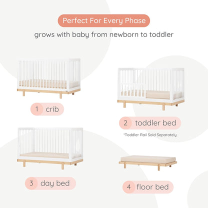 dadada Baby Bliss 4 in 1 Convertible Crib to Toddler Bed & Floor Bed – Made in Italy, GREENGUARD