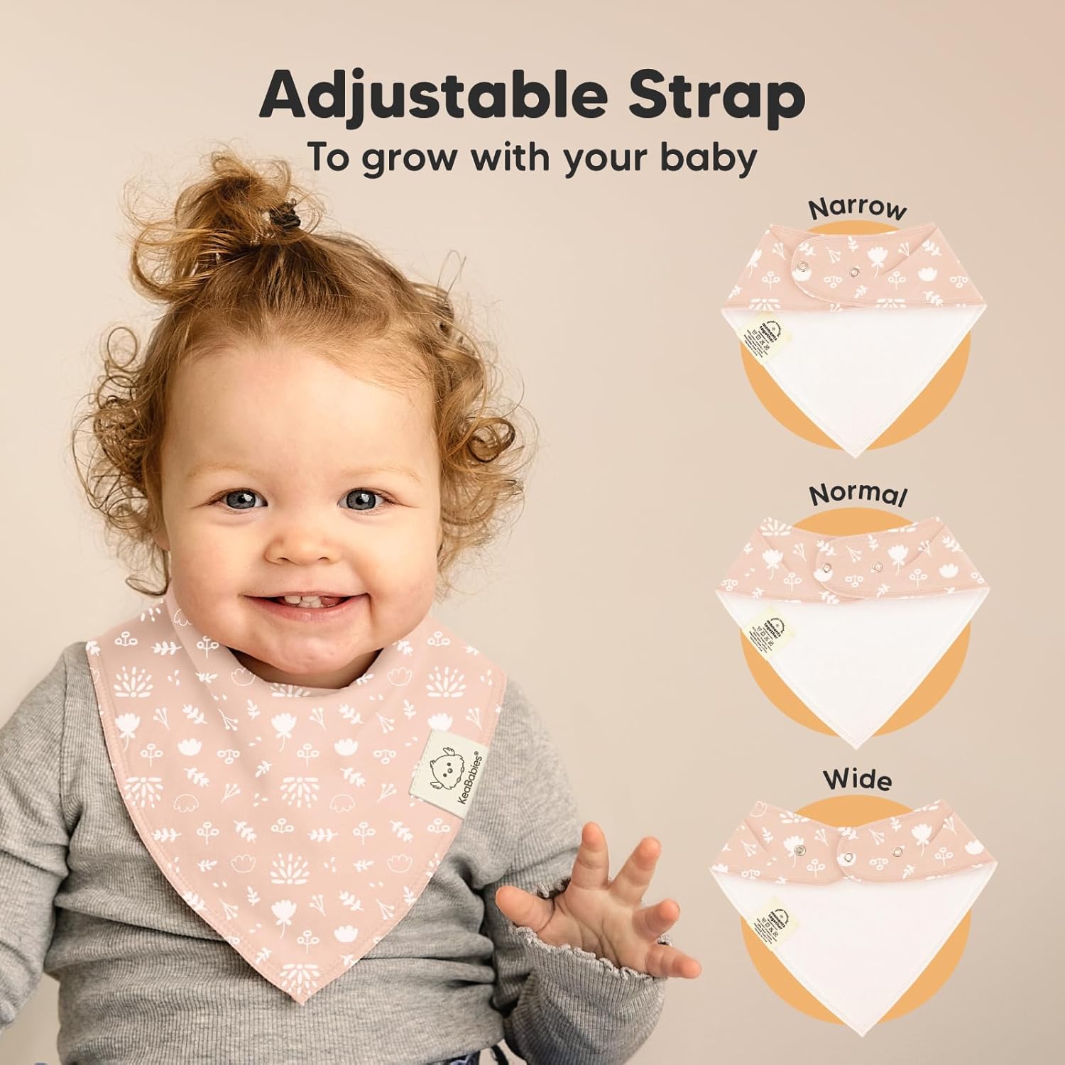 8-Pack Organic Baby Bandana Bibs for Girls - Super Absorbent Triangle Baby Bibs for Drooling and