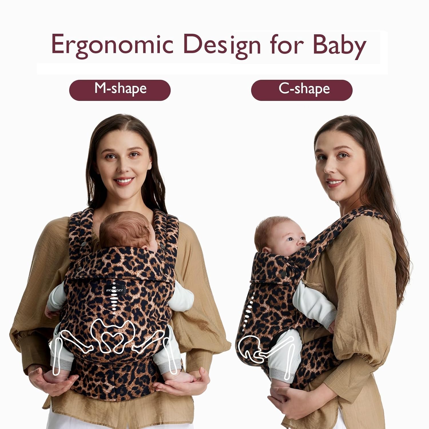 Momcozy Baby Carrier - Ergonomic, Cozy and Lightweight Carrier for 7-44lbs, Effortless to Put On