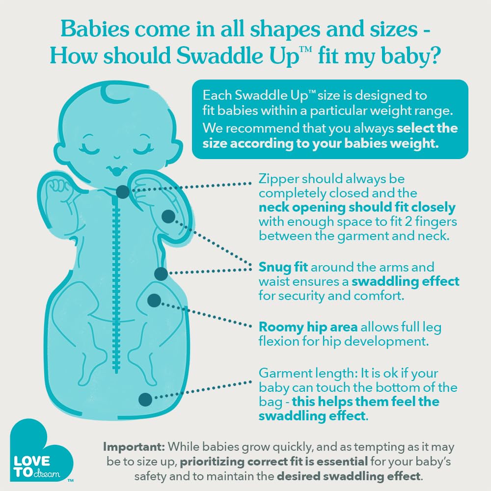 Love to Dream Swaddle UP, Baby Sleep Sack, Self-Soothing Swaddles for Newborns, Improves Sleep