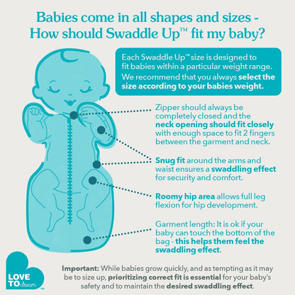 Love to Dream Swaddle UP, Baby Sleep Sack, Self-Soothing Swaddles for Newborns, Snug Fit Helps Calm