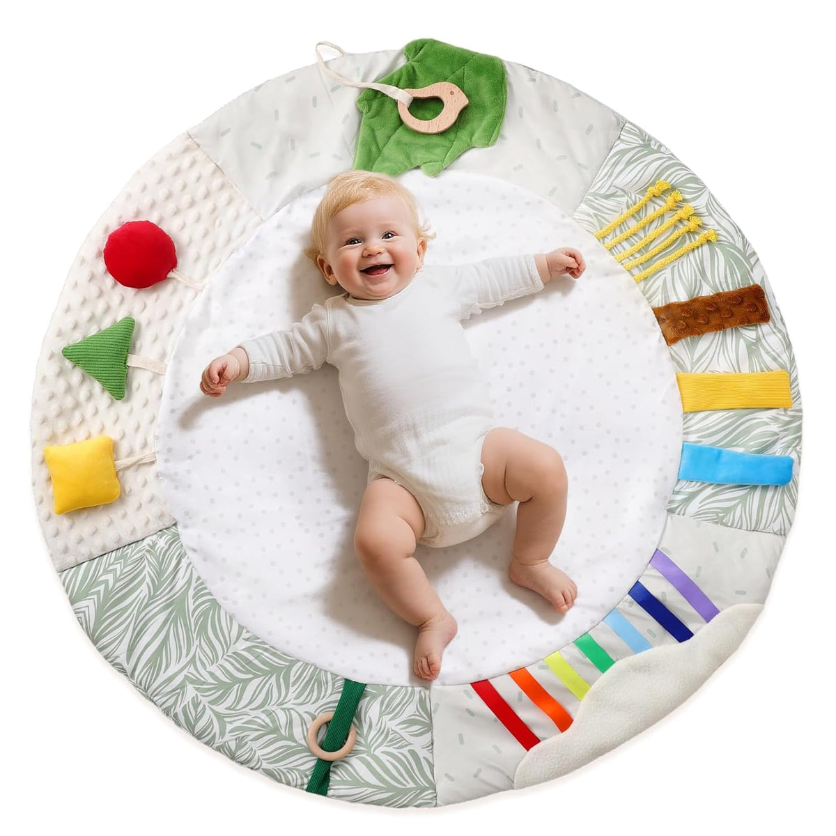 Montessori Baby Play Mat for Early Learning, Tummy Time Playmat, Activity Mat with 5 Development