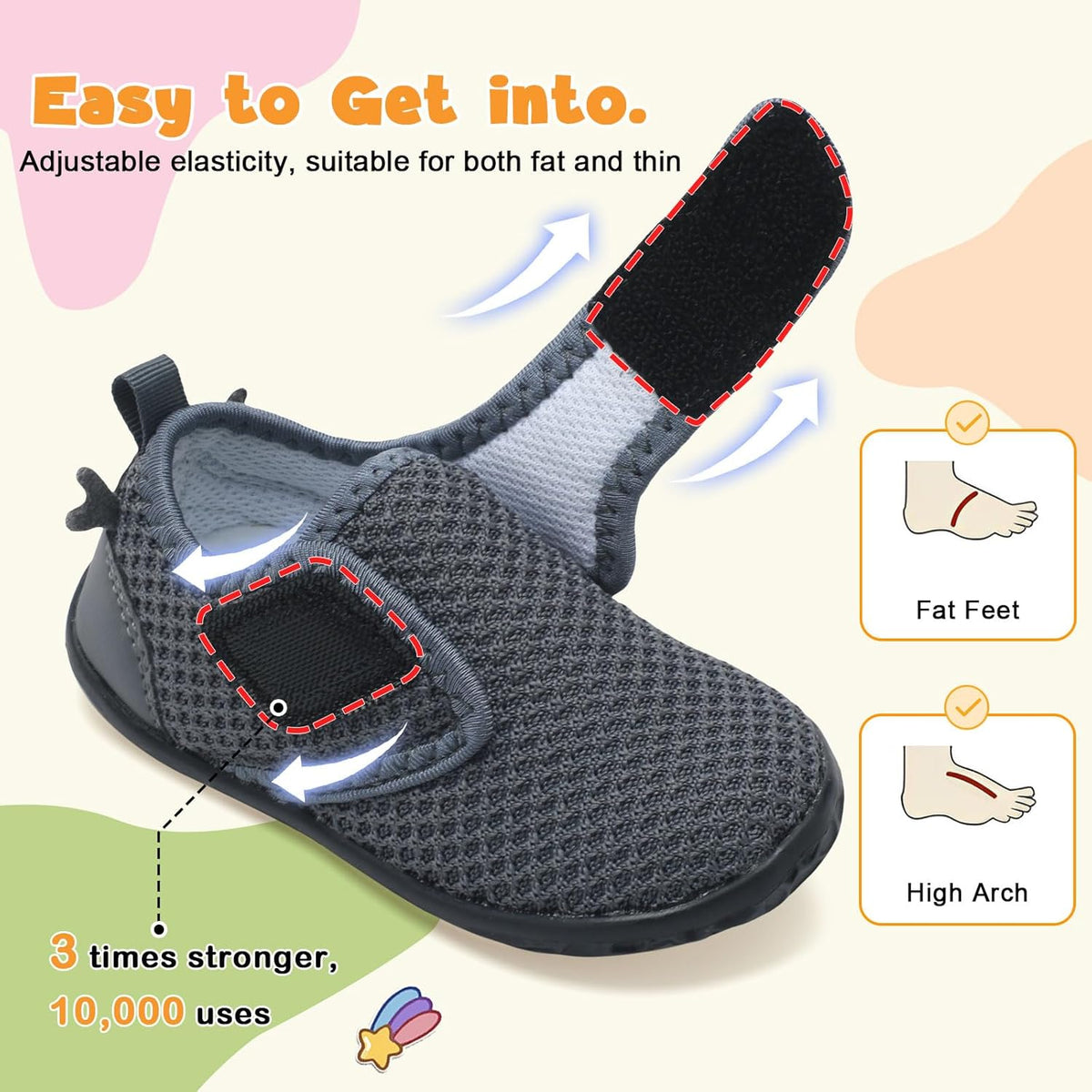 FEETCITY Baby Walking Shoes Barefoot Baby Shoes Infant Sneakers Newborn Crib Shoe Lightweight