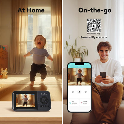 Baby Monitor with Camera and Audio, Video Baby Monitor WiFi Night Vision, 2.8" LCD Screen Baby