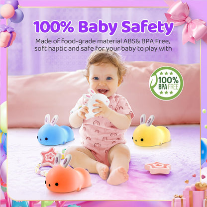 One Fire Night Light for Kids Room, Timer Baby Toddler Nursery Animal Battery Remote Kawaii Night