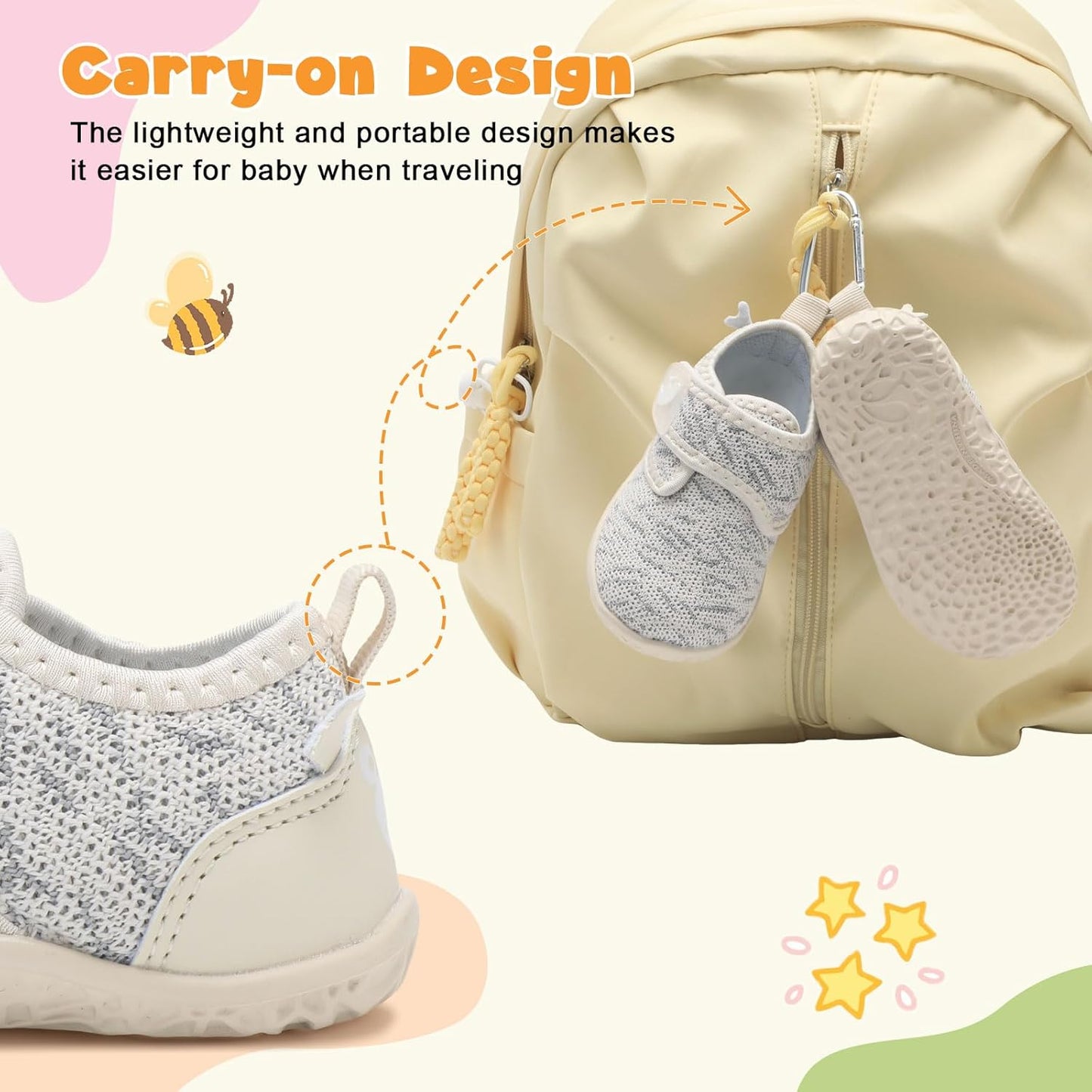 FEETCITY Baby Walking Shoes Barefoot Baby Shoes Infant Sneakers Newborn Crib Shoe Lightweight