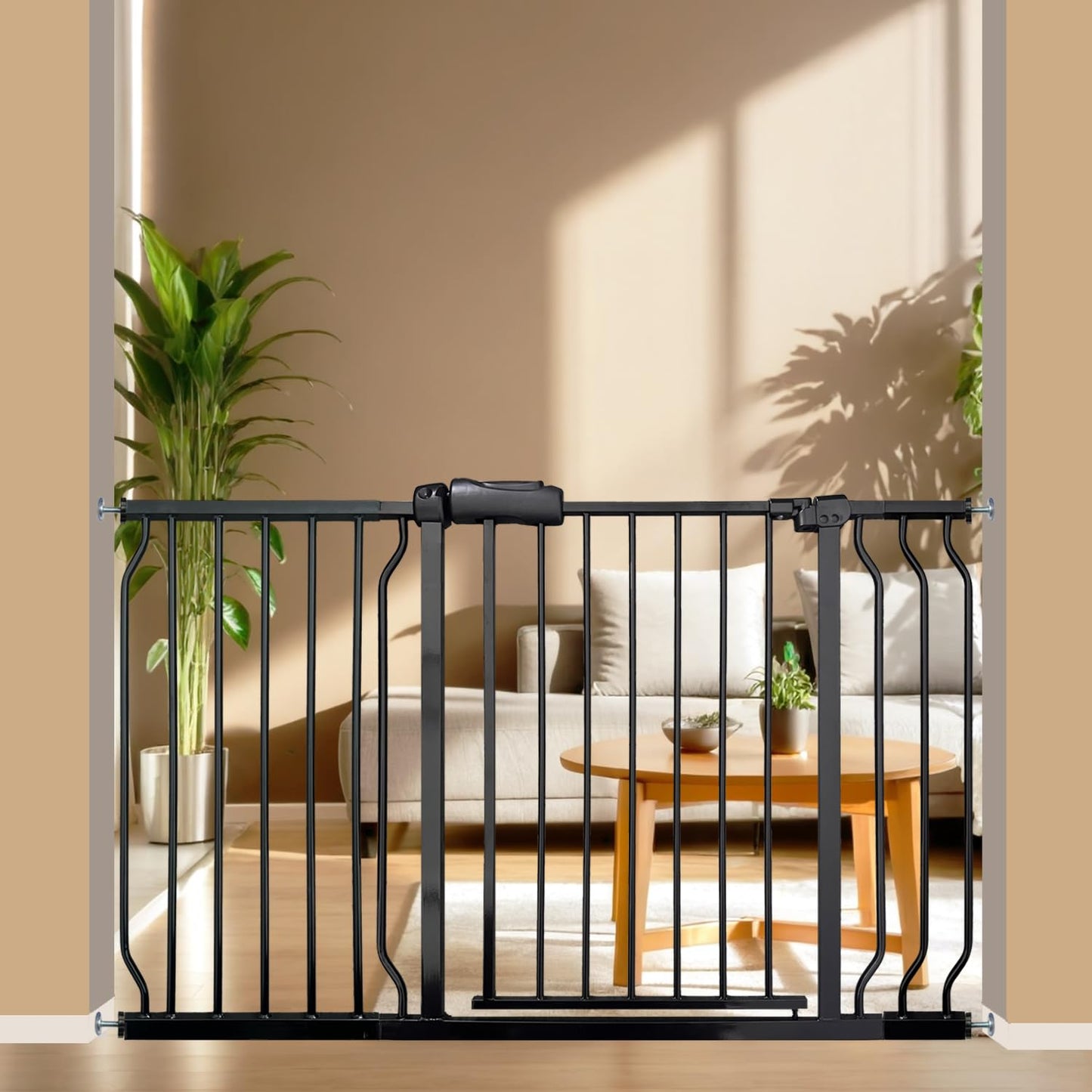 Baby Gates Extra Wide 48-53 Inch Large Baby Gate for Stairs Tension Pet Dog Gates Indoor for
