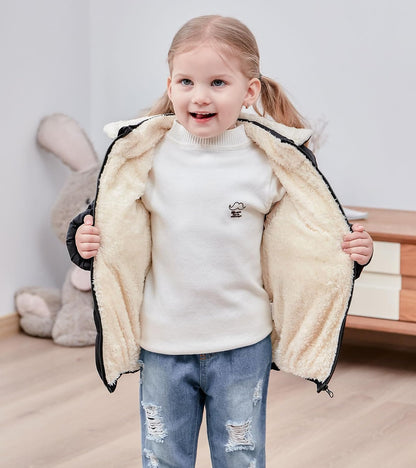 TUONROAD 1-6T Baby Girl Boy Winter Fleece Coats Toddler Warm Puffer Jackets Kids Down Alternative