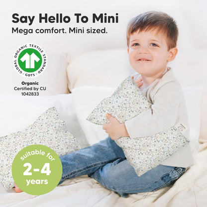 Mini Toddler Pillow with Pillowcase - 9x13 My Little Dreamy Travel Kids Pillow for Sleeping
