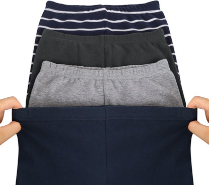 GLASH Kids Baby and Toddler Boys Cotton Pants, 4 Pack 2T-6Y Joggers Sweatpants for Boys