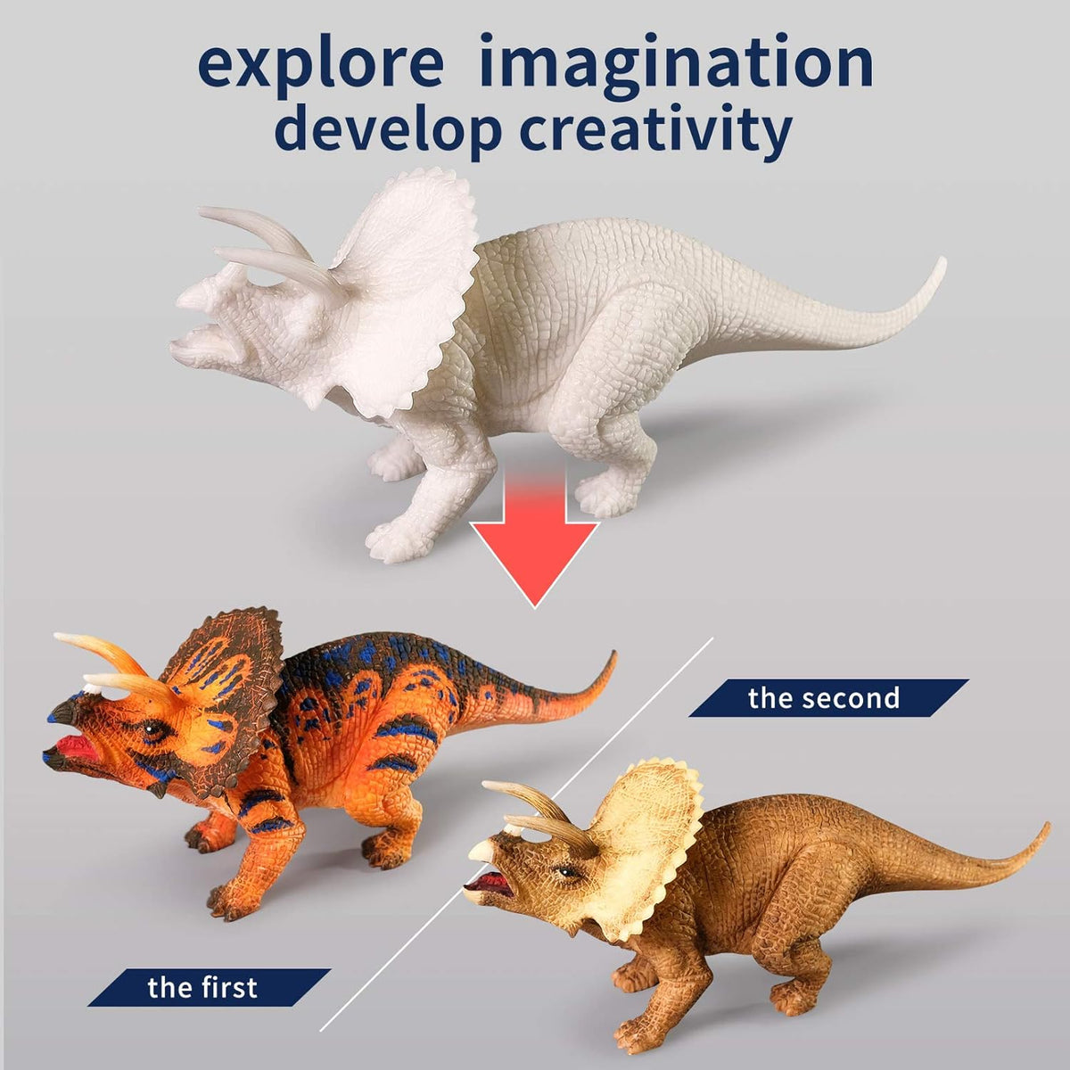 3D Dinosaurs Painting Kit with 12 Dinos for Kids Age 3-15, Arts and Crafts Kits Drawing Toys with