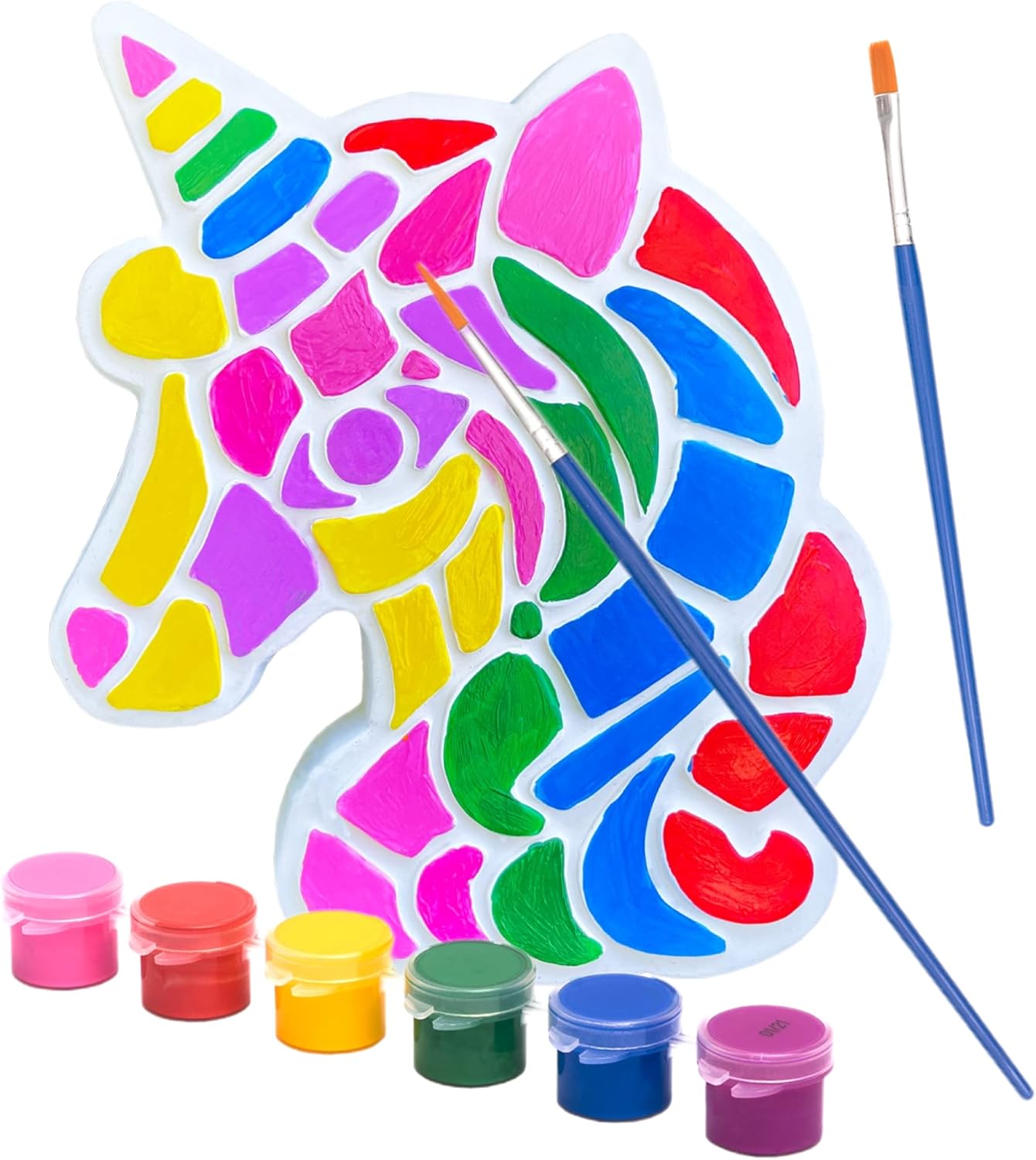 TOYLI Unicorn Painting Kit for Kids, Art Set, DIY Project, Stepping Stone Kit, Includes 2 Brushes