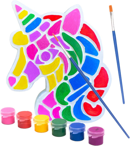 TOYLI Unicorn Painting Kit for Kids, Art Set, DIY Project, Stepping Stone Kit, Includes 2 Brushes