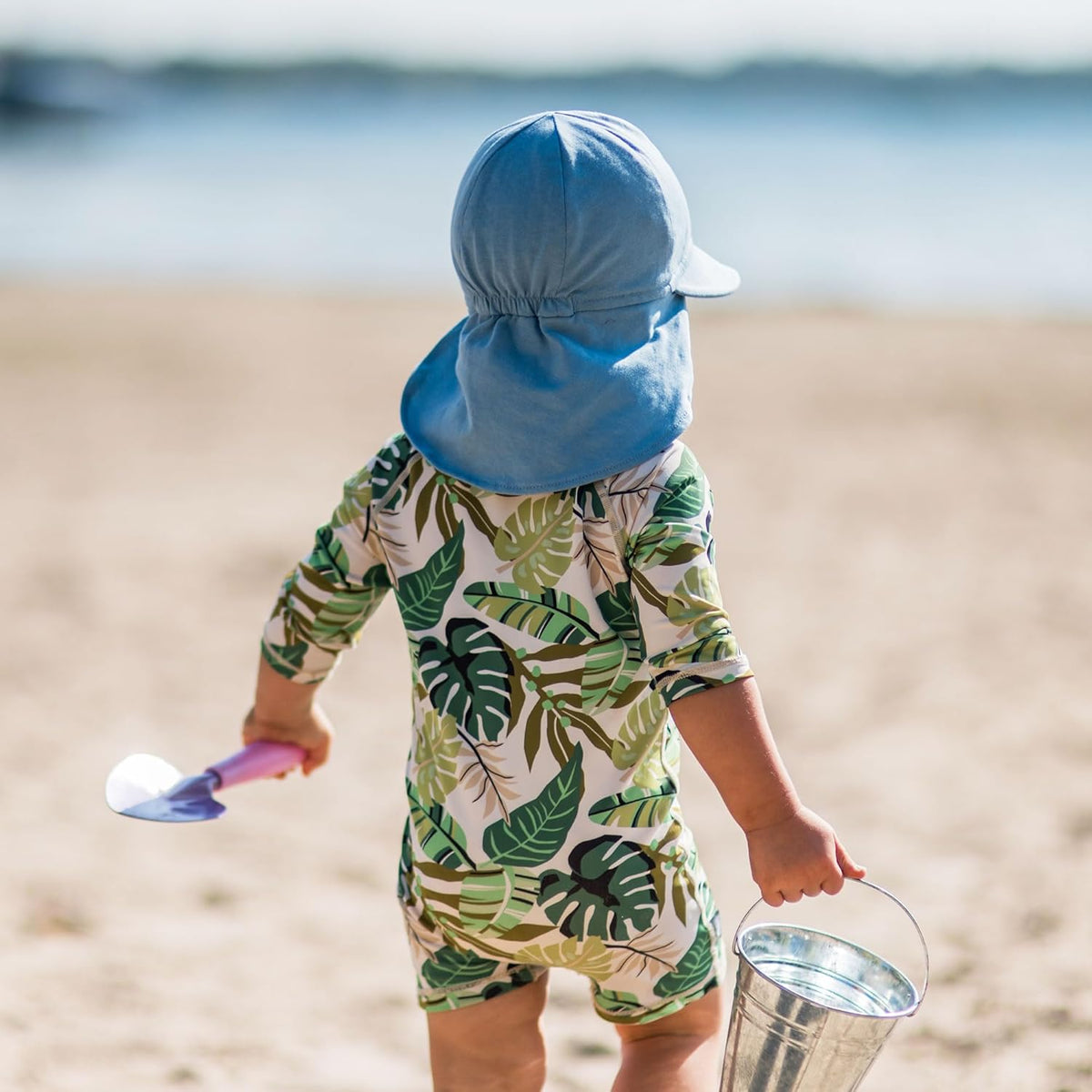 JAN & JUL Sun Soft Baby Cap | Cotton Neck Flap Hat for Littles