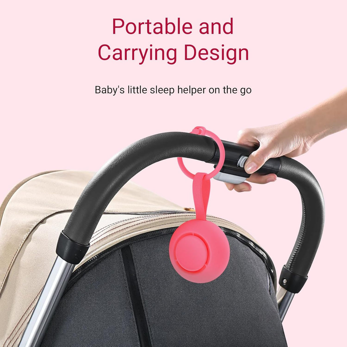 Portable Baby Sound Machine [White Noise for Babies Kids Adults][Sleep Soother][Timer Function][12