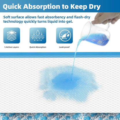 150 Count Disposable Beds Pads,23"x36" Waterproof Adults Incontinence Chucks Underpads,Absorbent