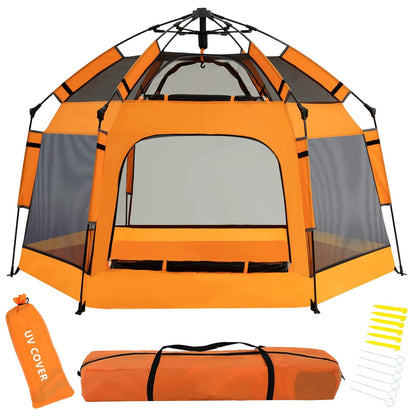 Baby Pop Up Playpen with Canopy, Pop Up Baby Pop Up Tent with Safety Lock, Portable Toddler Play
