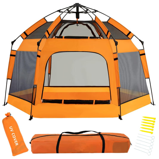 Baby Pop Up Playpen with Canopy, Pop Up Baby Pop Up Tent with Safety Lock, Portable Toddler Play