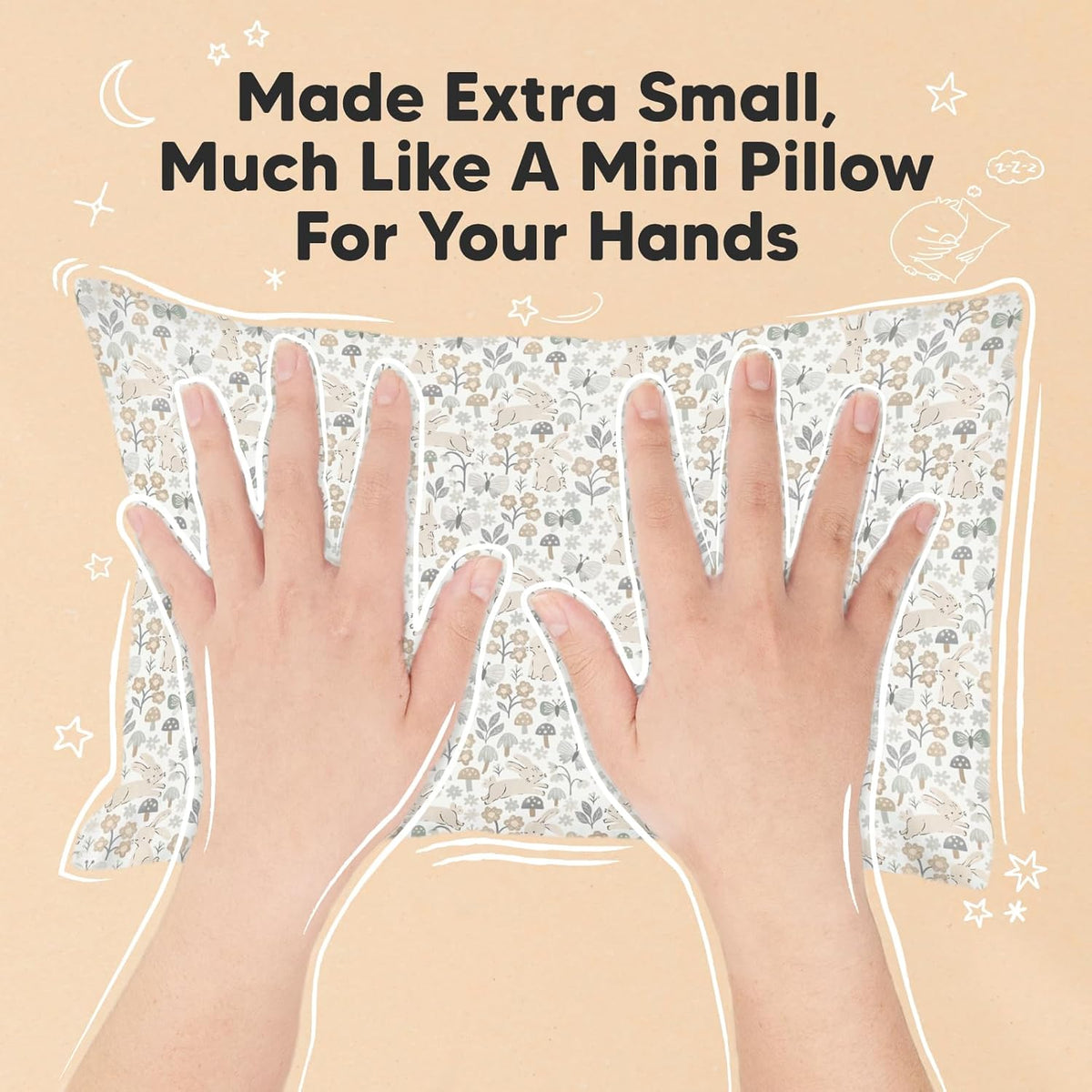 Mini Toddler Pillow with Pillowcase - 9x13 My Little Dreamy Travel Kids Pillow for Sleeping