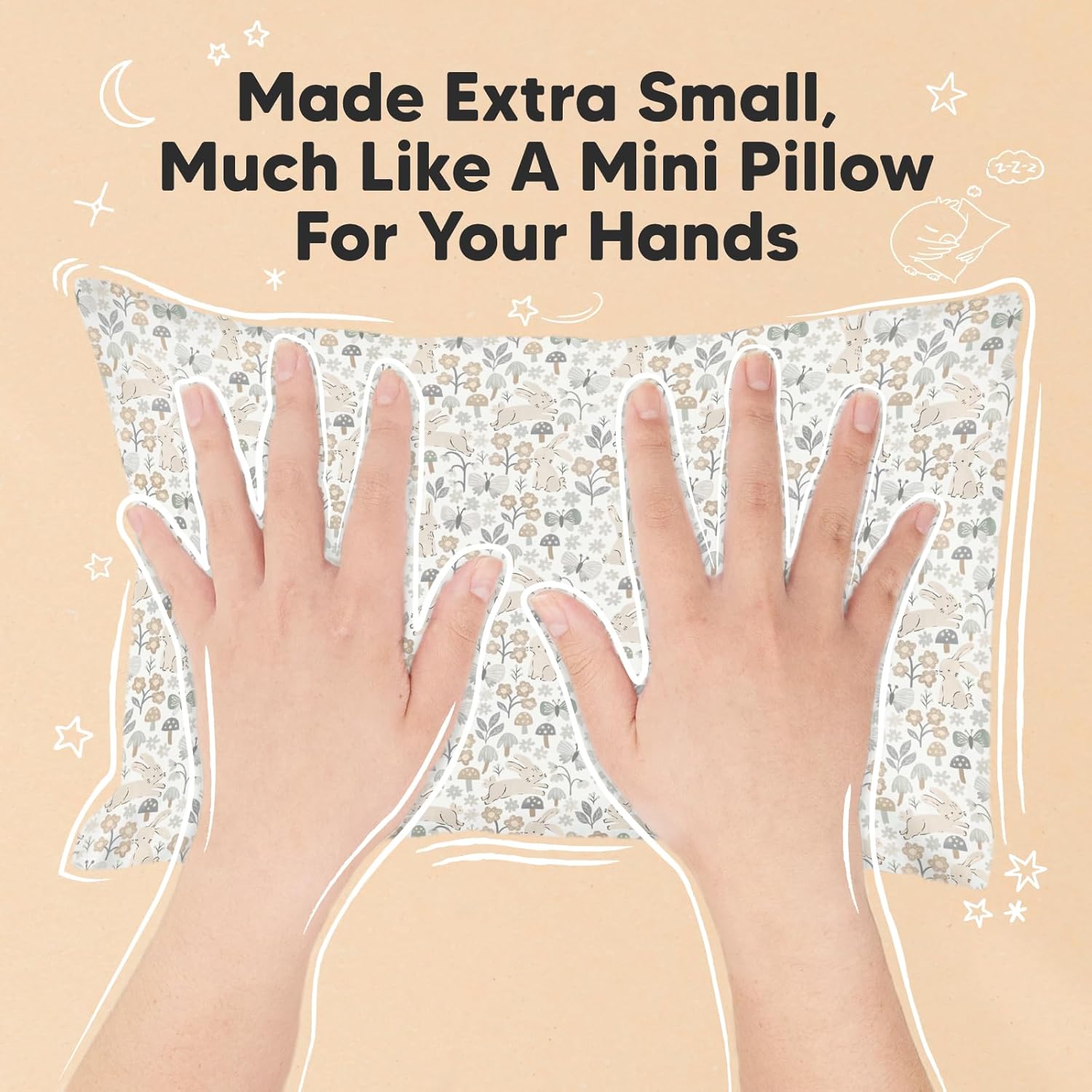 Mini Toddler Pillow with Pillowcase - 9x13 My Little Dreamy Travel Kids Pillow for Sleeping