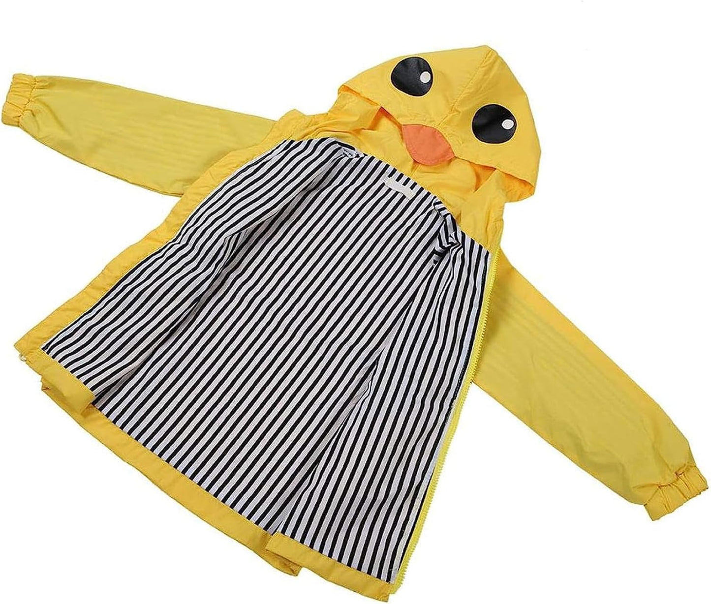Toddler Baby Boy Girl Duck Rain Jacket Cute Cartoon Yellow Raincoat Hoodie Kids Coat Windbreaker