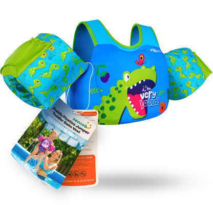 AEOCOO Puddle Float Jumper 20-30 Pounds, Toddler Swim Vest for 1-2 Years Old, Pool Floats with