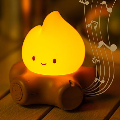Cozy Campfire Nightlight with Soothing Nature Sounds, White Noise Night Light for Baby Adult