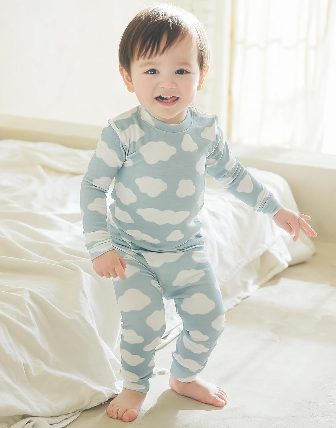 VAENAIT BABY 6M-12Y Kids Unisex Girls & Boys Soft Comfy Modal Tencel Sleepwear Pajamas 2pcs or 4pcs