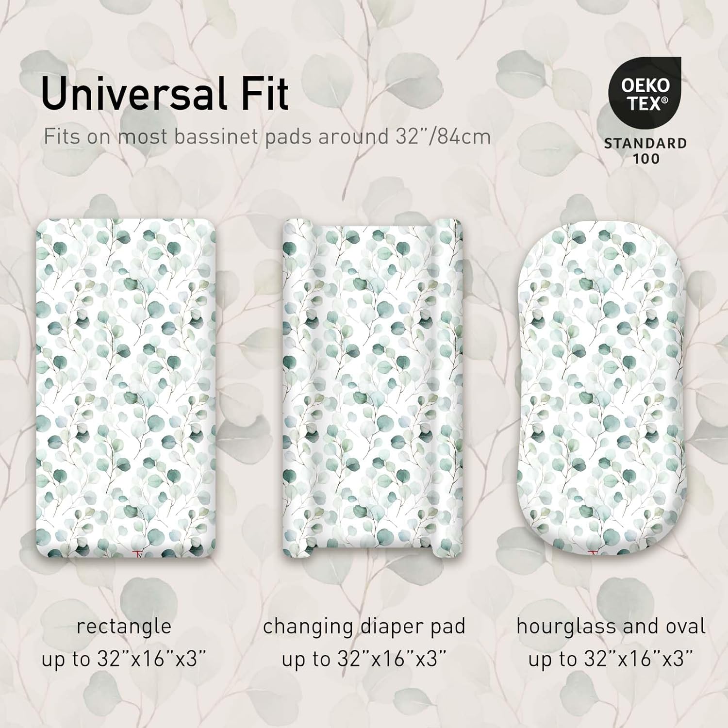 Gllquen Baby Bassinet Sheets 4 Pack, Breathable Cozy Fitted Mattress Sheet, Elastic Travel Crib