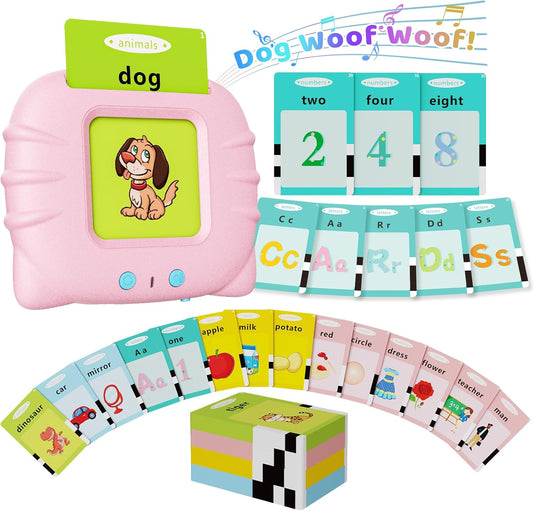 Toddler Toys Talking Flash Cards for 1 2 3 4 5 6 Year Old Boys and Girls, Autism Sensory Toys for