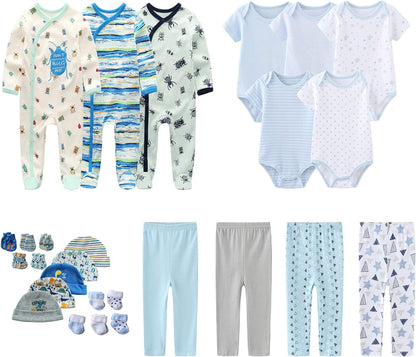 Newborn Layette Gift Set 27-Piece Baby Girl Clothes Bodysuits, Pants Essentials and Accessories