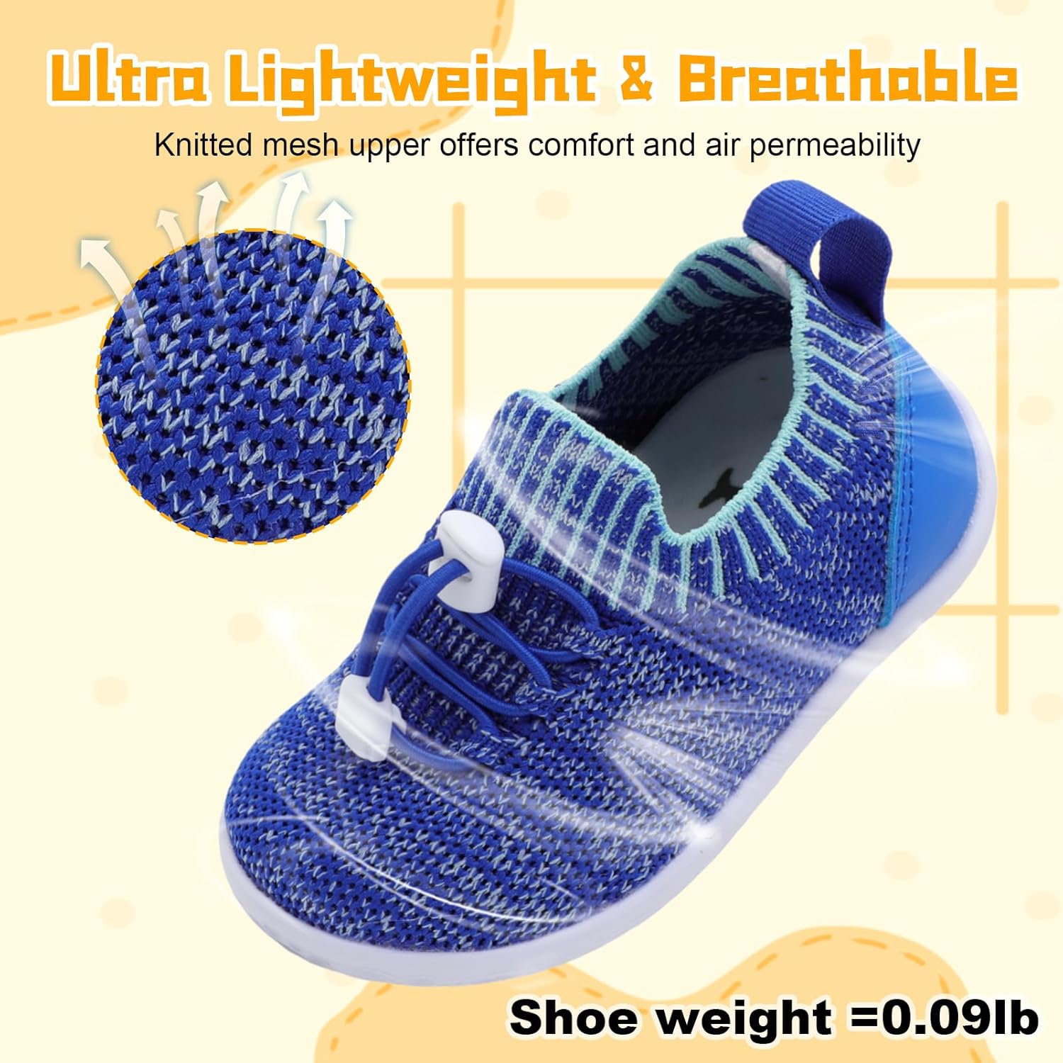 FEETCITY Baby Shoes Boys Girls First Walking Shoes Lightweight Infant Sneakers Slip On Shoe