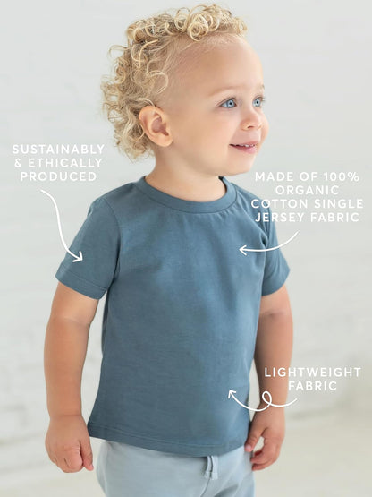 Colored Organics - Organic Cotton Toddler Short Sleeve Shirts - Baby Toddler and Kids Tops - Girls