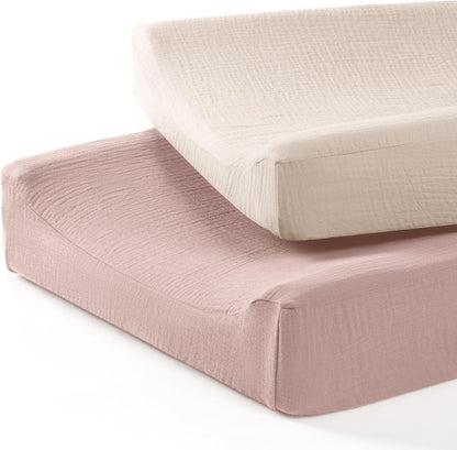 lulumoon Baby Changing Pad Cover: Muslin Diaper Changing Table Pad Cover - Changing Pad Sheets for