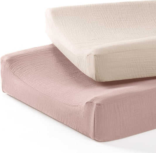 lulumoon Baby Changing Pad Cover: Muslin Diaper Changing Table Pad Cover - Changing Pad Sheets for