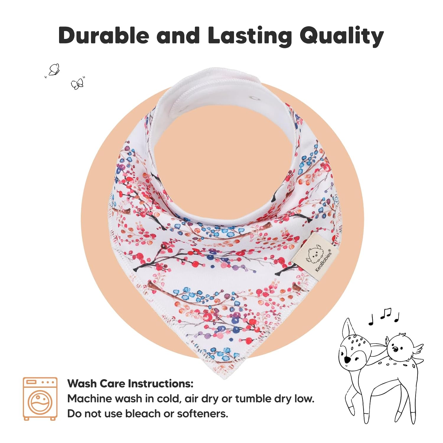 10-Pack Organic Baby Bandana Bibs for Girls - Super Absorbent Triangle Baby Bibs for Drooling and