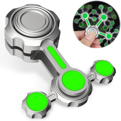 Cool Gear Fidget Spinner Metal Toy Gift for Kids Adults, Luminous Hand Finger Spinner Block