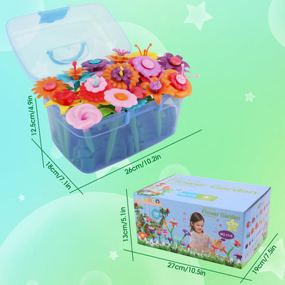 BIRANCO. Flower Garden Building Toys - Build a Bouquet Floral Arrangement Playset for Toddlers and