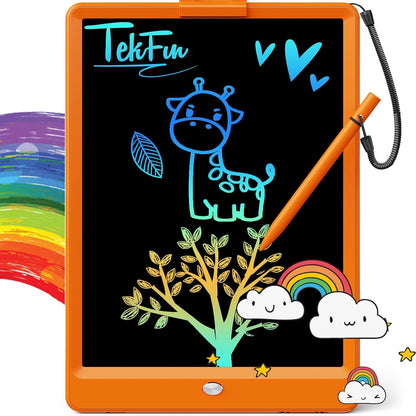 TEKFUN Toys for Girls Boys 10IN LCD Writing Tablet, Magic Doodle Board with Anti-Lost Stylus, Mess