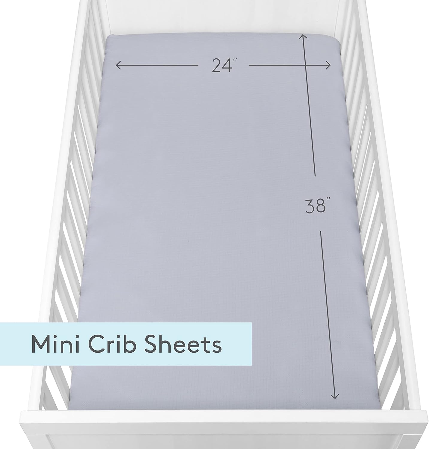 Newton Baby Fitted Mini Crib Sheets (2-Pack) | Organic Muslin Cotton, Ultra Breathable & Soft Baby