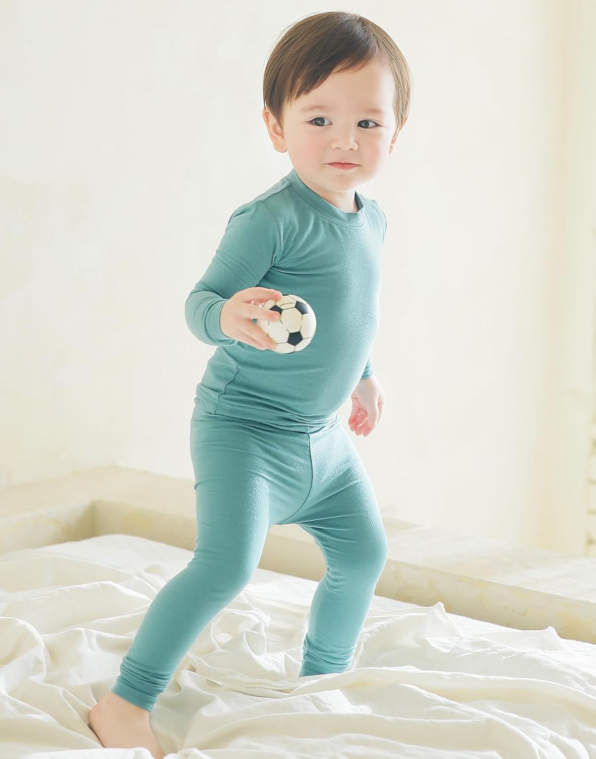 VAENAIT 6M-12Y Toddler Toddler Kids Toddler Girls Boys Soft Comfy Modal Tencel Solid Raglan