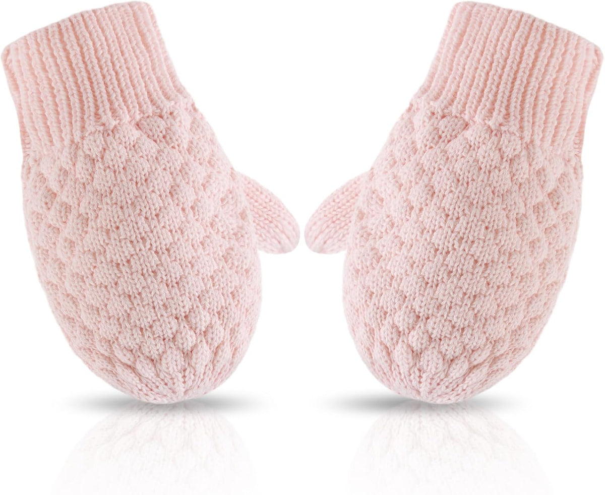 Baby Knit Mittens Toddler Boys Girls Gloves Winter Infant Newborn No Scratch Mitten 0-3 Years