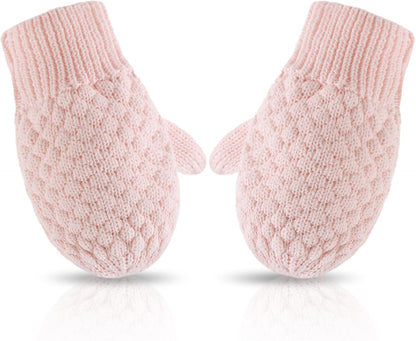 Baby Knit Mittens Toddler Boys Girls Gloves Winter Infant Newborn No Scratch Mitten 0-3 Years