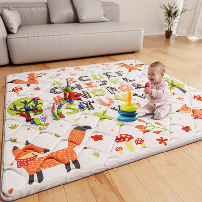 Baby Play Mat 50x50 Playpen Mat Upgraded Thicker Baby Floor Play Mat Cushioned Anti- Slip Crawling
