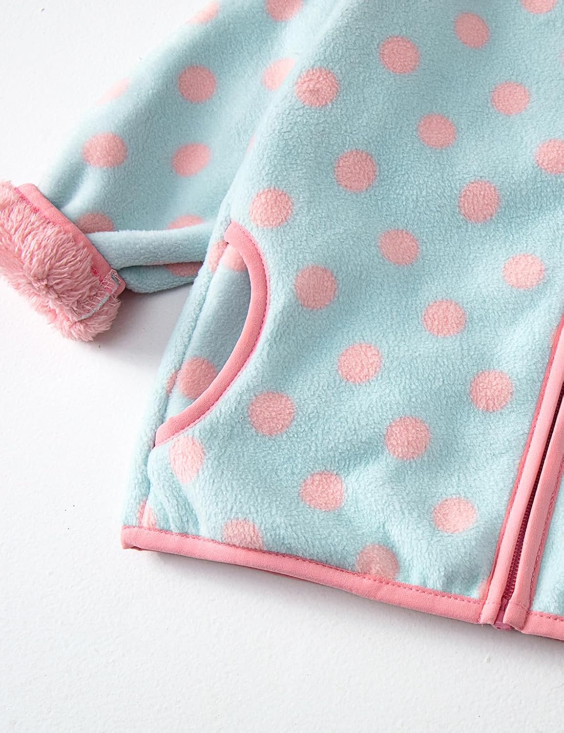 Toddler Printed Polar Fleece hooded Jacket Baby Boys Girls Kids Winter Warm Spring Autumn Outerwear