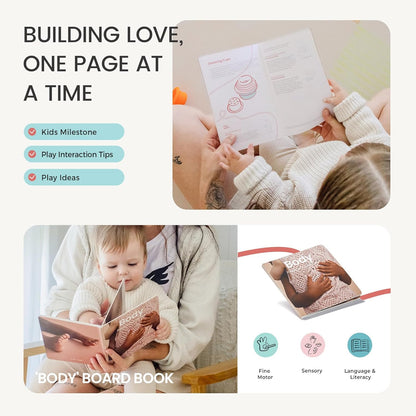 Tiny Land Montessori Toy Set for Babies 7-9 Months Senser Play Kit - 5-in-1 Wooden Learning Toys