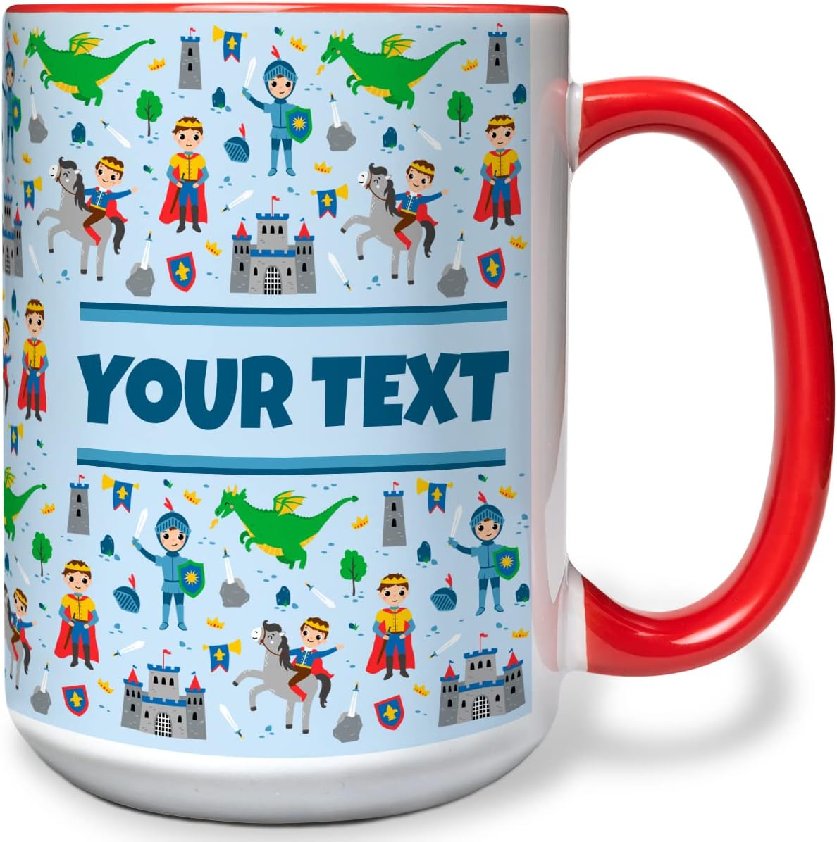 Personalized Mug for Kids - Princes - Custom Name/Text, Ceramic Hot Chocolate/Cocoa/Coffee Cup for