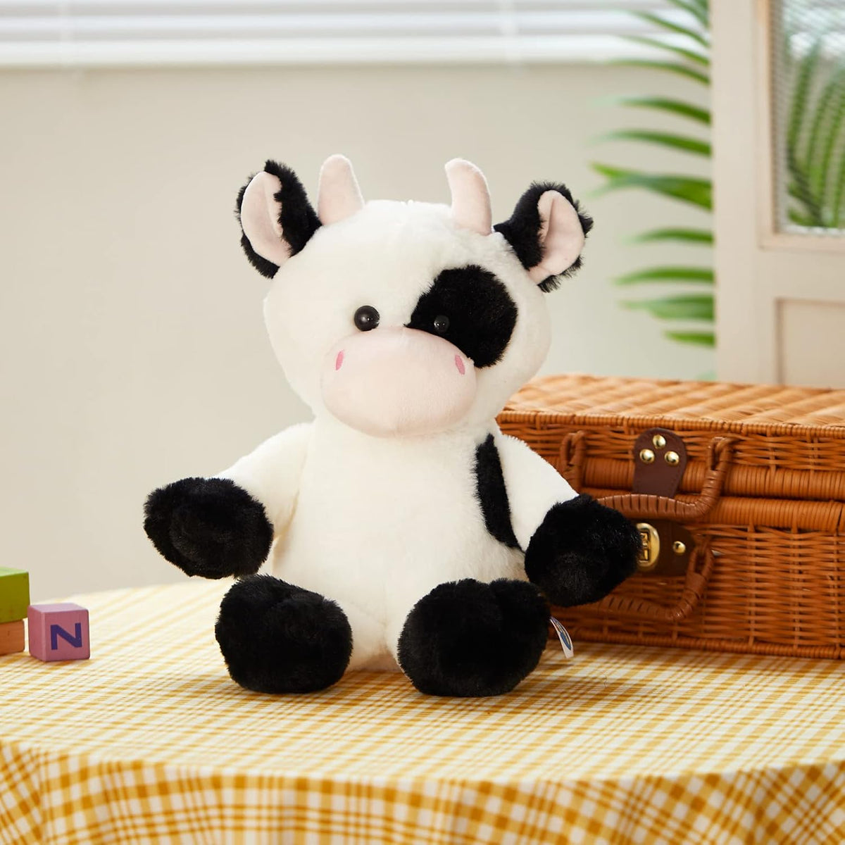Glow Guards 15'' Light up Music Cow Stuffed Animals Glowing Singing Soft Plush Toy with Lullaby